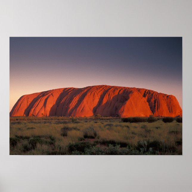 Poster Australie, Parc national Uluru. Uluru ou (Devant)