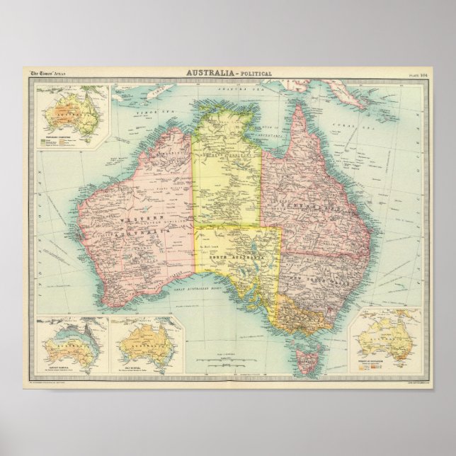 Poster Australie politique (Devant)