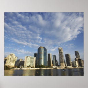 Poster Australie, Queensland, Brisbane, gratte-ciels et