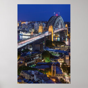 Poster Australie, Sydney, La région des Rocks, Sydney Har