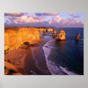 Poster Australie, Victoria. 12 Apôtres, Port