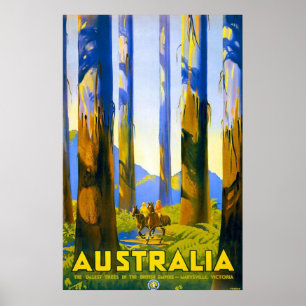 Poster Australie vintage Marysville Victoria