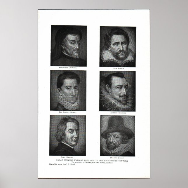 Poster Auteurs britanniques (Devant)