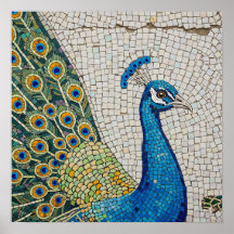 Authentique Mosaïque Peacock