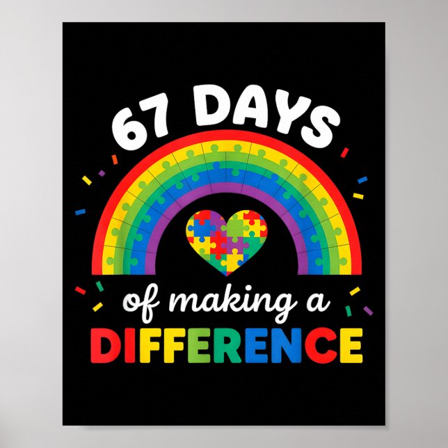 Poster Autism Awareness 67 Days Of Making A Difference 6  (Devant)