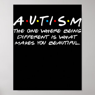 Poster Autism The One Where Being Different Puzzle
