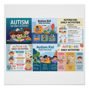 Poster autisme activités quotidiennes