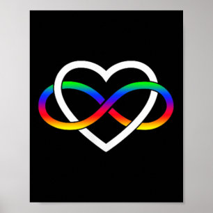 Poster Autisme Arc-en-ciel Symbole d'infini Autisme Infin