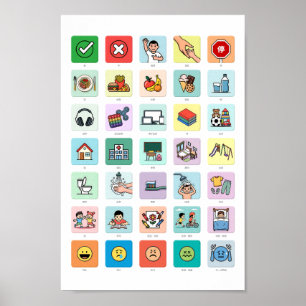 Poster Autisme chinois AAC PECS Pointing Communication 04