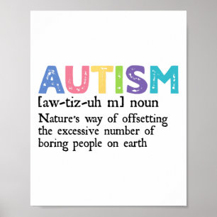 Poster Autisme Définition Sensibilisation sur l'autisme A