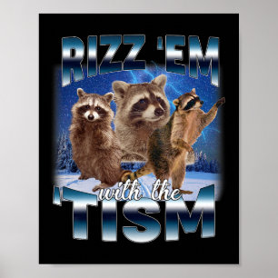 Poster Autisme Drôle Rizz Em Avec Le Mème Tisme Autistiqu