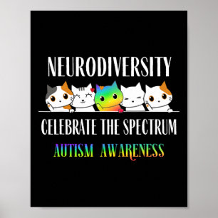 Poster Autisme Embrasser la neurodiversité Célébrer les s