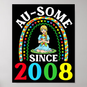 Poster Autisme Incroyable Ausome Depuis 2008 Joyous 18e A