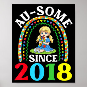 Poster Autisme Incroyable Ausome Depuis 2018 Sensibilisat