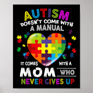 Poster Autisme Maman Ne Vient Pas Avec Une Femme Manuel A