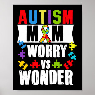 Poster Autisme Maman S'Inquiète Vs Wonder Handicap