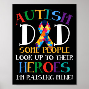Poster Autisme Papa Puzzle Ribbon Son Est Mon Héros Autis