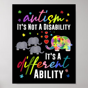Poster Autisme Pas un handicap C'est une capacité différe