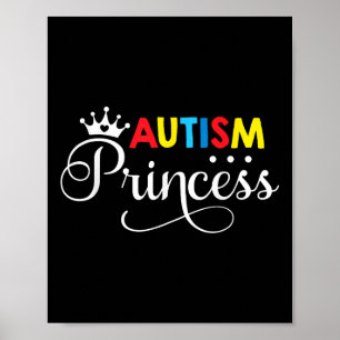Poster Autisme Princesse Fille Famille Autistique Enfants