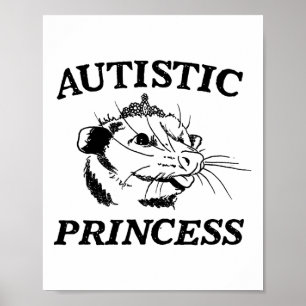 Poster Autistique Princesse Souris Enfants Autisme Aware