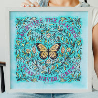 Poster auto-guérisseur Papillon coloriage