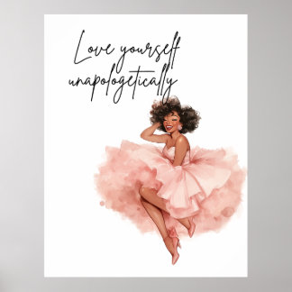 Poster Auto-Love Motivational Citation Affirmation