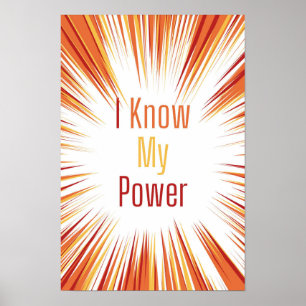 Poster Auto-motivation : Je connais mon pouvoir :