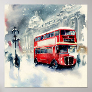 Poster Autobus à impériale rouge de Londres, (I)