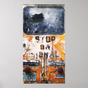 Poster autobus scolaire vintage
