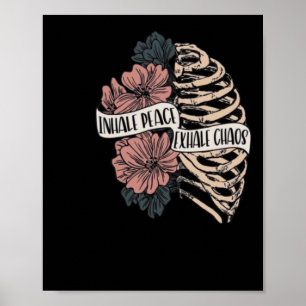Poster Autocollant Chaos d'Inhale Peace Exhale