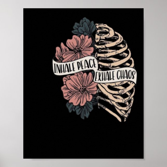 Poster Autocollant Chaos d'Inhale Peace Exhale (Devant)