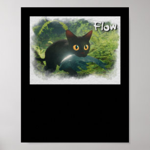 Poster Autocollant de film d'animation Cat Flow