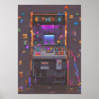 Poster Autocollant de manette de console de jeu d'arcade
