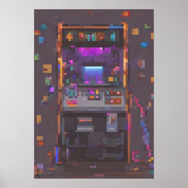 Poster Autocollant de manette de console de jeu d'arcade  (Devant)