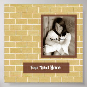 Poster autographe photo de brique