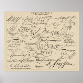 Poster Autographes célèbres 2