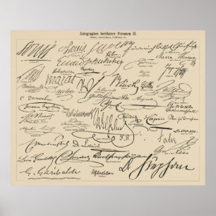 Poster Autographes célèbres 2