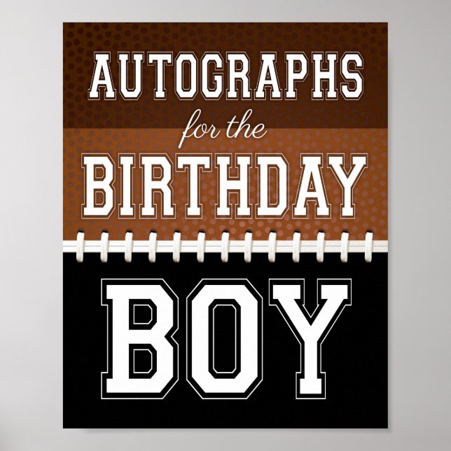 Poster AUTOGRAPHIES DE L'ANNIVERSAIRE DE Football Signe I (Devant)