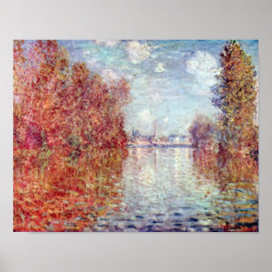 Poster Automne à Argenteuil par Claude Monet