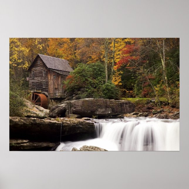 Poster Automne À L'Impression Grist Mill (Devant)