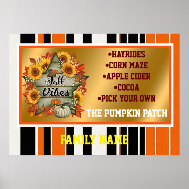 Poster Automne Belle Collection tendance Thanksgiving (Devant)