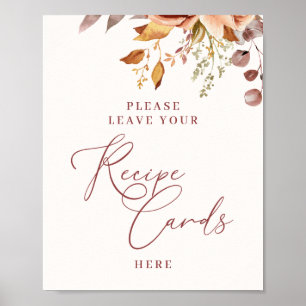 Poster Automne Boho Fête des mariées Recette Cartes Poste