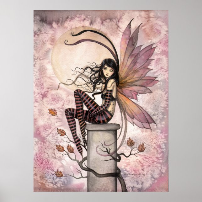 Poster Automne Breezes Automne Fée Imaginaire Art (Devant)