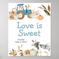Automne Citrouille ferme animal tracteur L'amour e
