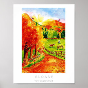 Poster Automne de la Nouvelle Angleterre