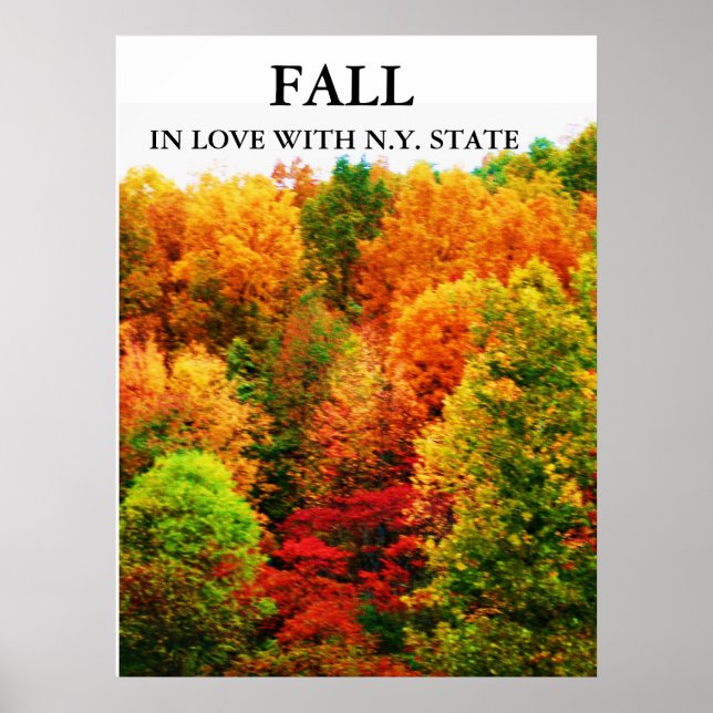 POSTER AUTOMNE, EN AMOUR AVEC N.Y. ÉTAT (Devant)