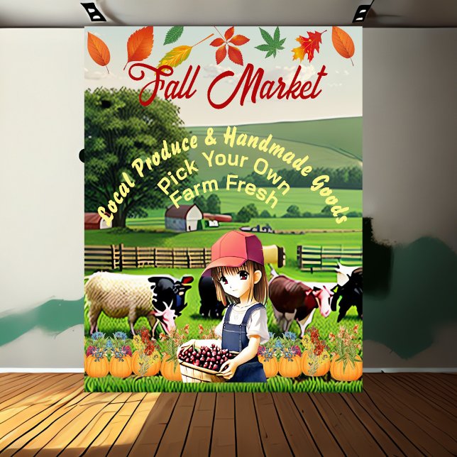 Poster Automne Festival Choisissez votre propre ferme de  (Pick Your Own Farm Fresh)