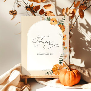 Poster automne floral Les faveurs s'il vous plaît prendre