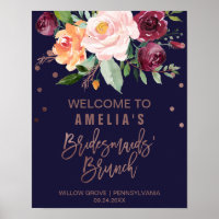 Automne Floral Rose Gold Bridesmaitres Brunch Bien