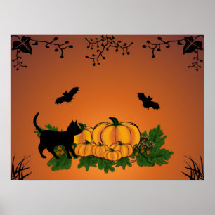 Poster automne, Joyeux Halloween !